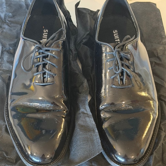 Don Juan Patent Leather Tuxedo shoes size 10 LNWOT - Picture 2 of 5